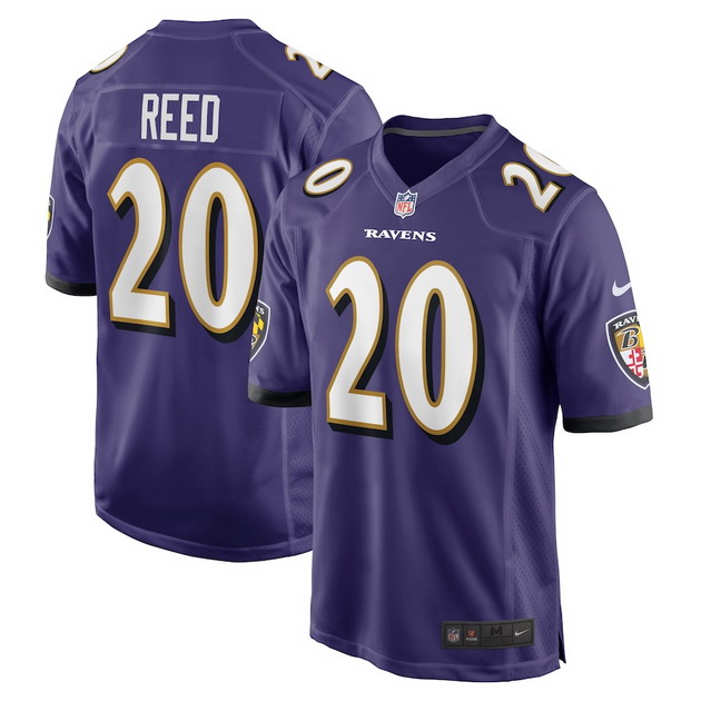 mens nike ed reed purple baltimore ravens retired player game jersey